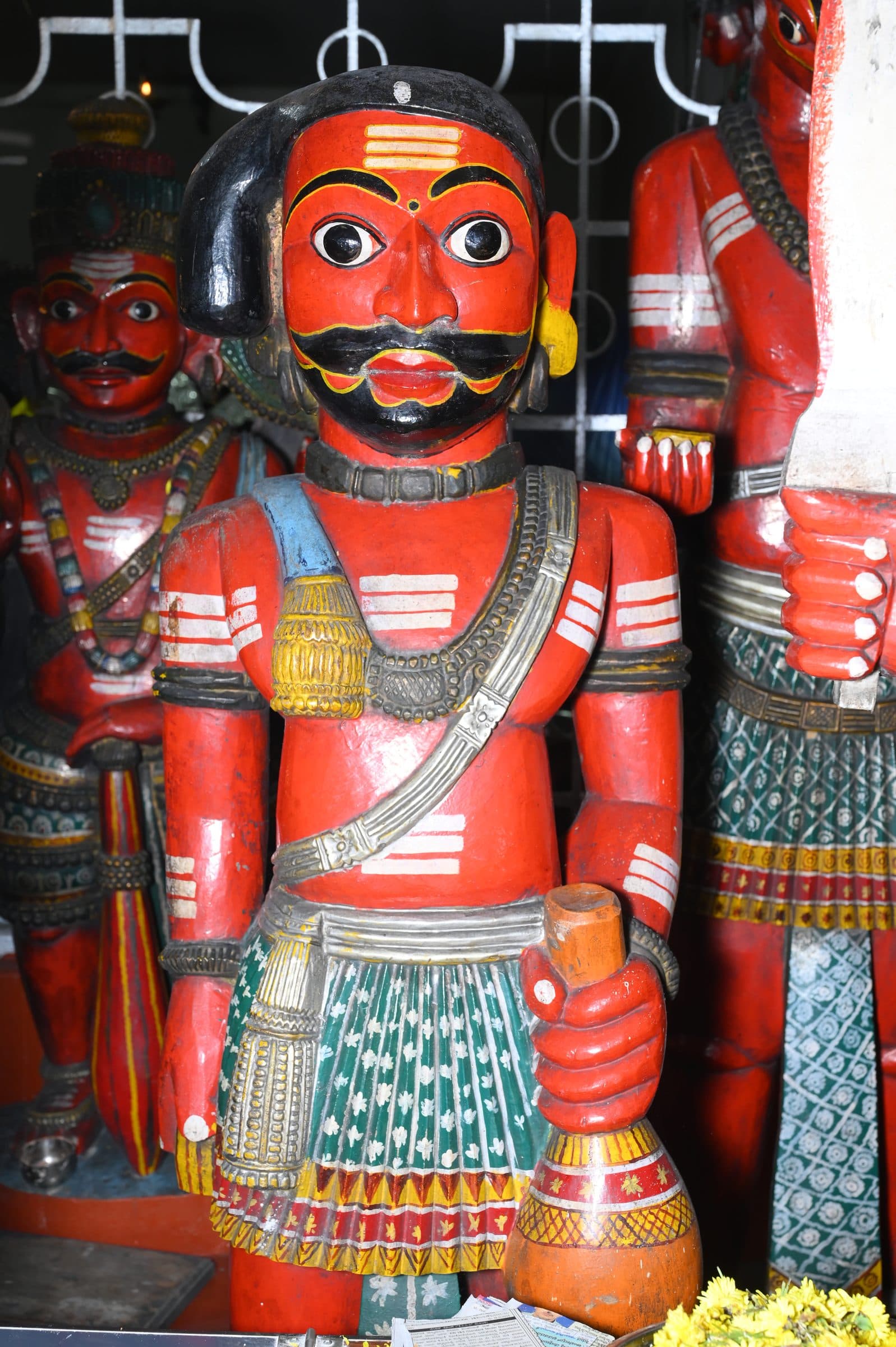 Photograph inside the Mekkekattu Shri Nandikeshwara Temple, one of a series taken during a single documentary visit.